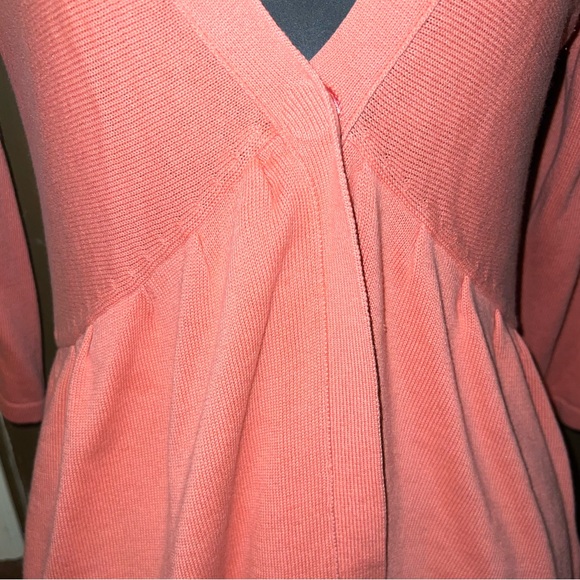 J. Jill Peplum Coral Knit Sweater Cardigan With Button Closure Size XS - Picture 8 of 13